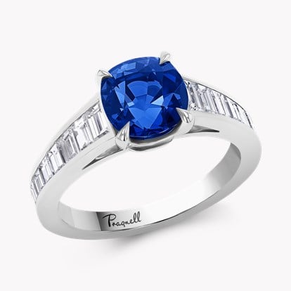 Masterpiece 2.99ct Burmese Sapphire and Diamond Ring in Platinum