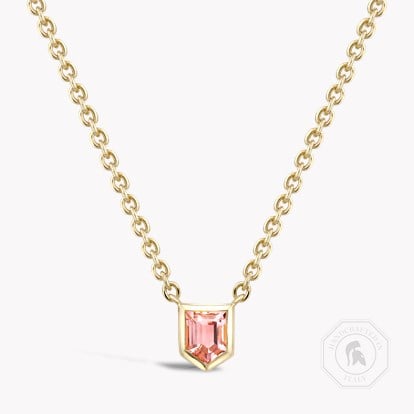 Lady Garden Pink Tourmaline Pendant in 18ct Yellow Gold.