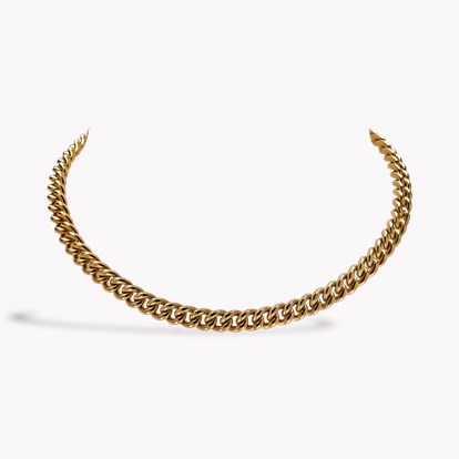 Pragnell Vintage Victorian 18kt yellow gold muff chain necklace