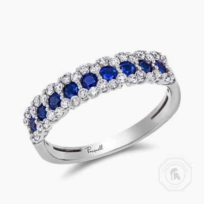 Brilliant Cut Sapphire and Diamond Ring