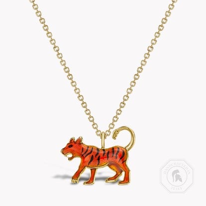 Zodiac Tiger Pendant in 18ct Yellow Gold