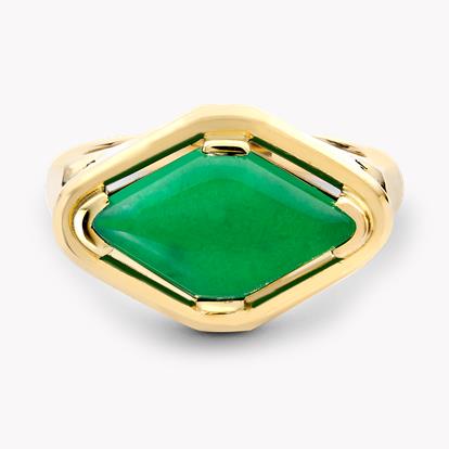 6.60ct Lozenge Shaped Jadeite Jade Ring