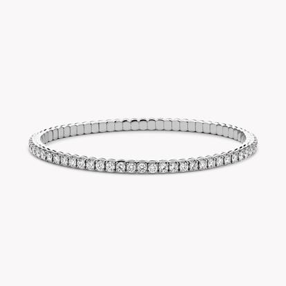 Expandable Diamond Bangle 4.21ct in 18ct White Gold