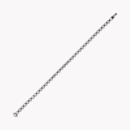 Diamond Line Bracelet 6.01ct in White Gold