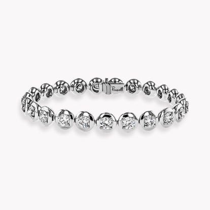 Skimming Stone 7.95ct Botswana Diamond Line Bracelet in 18ct White Gold