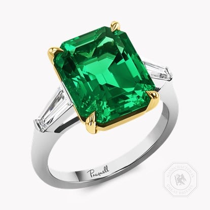 Masterpiece Regency 5.95ct Muzo Emerald and Diamond Ring in Platinum & 18ct Yellow Gold