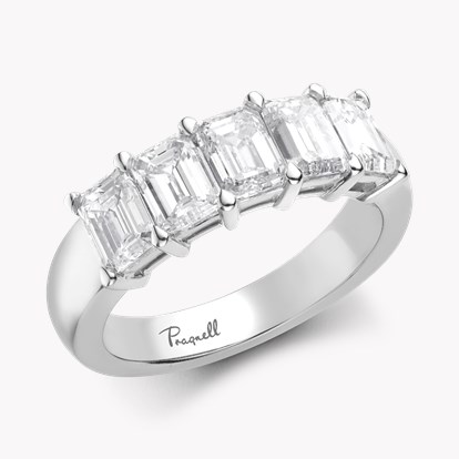 Five Stone Diamond Ring 2.5ct in Platinum