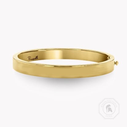 Plain Polished 8mm Square Edged Bangle