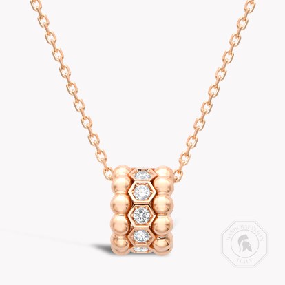 Bohemia Hexagonal Three Row Diamond Pendant