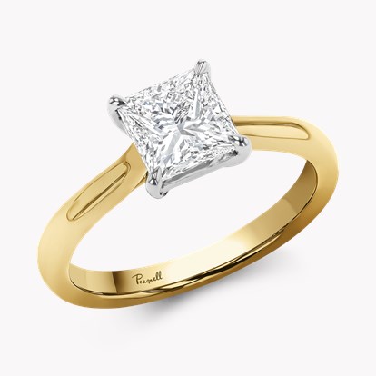 Gaia 1.70ct Princess Cut Diamond Ring in 18ct Yellow Gold and Platinum