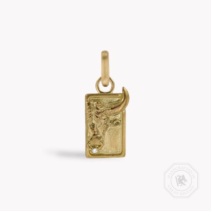 Zodiac Diamond Taurus Pendant Charm