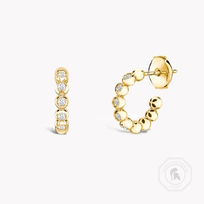 Bohemia Diamond Hoop Earrings 0.27ct in 18ct Yellow Gold