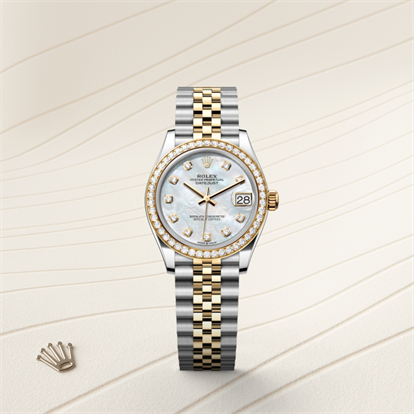 Datejust 31, Oyster, 31 mm, Oystersteel, yellow gold and diamonds watch