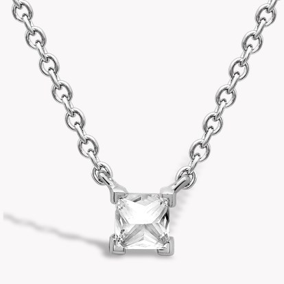 RockChic Diamond Solitaire Necklace 0.40ct in 18ct White Gold