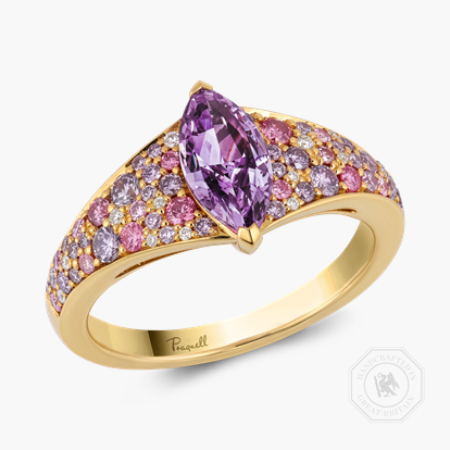 Masterpiece Snowdrift Setting 1.00ct Fancy Deep Pink-Purple Diamond Ring