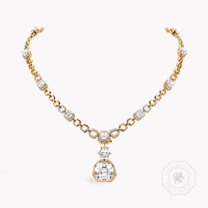 Masterpiece Asscher Cut 10.02ct Diamond Artemis Link Necklace in 18ct Yellow Gold
