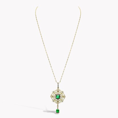 Carlo & Arthur Giuliano Emerald, and Diamond Enamel Pendant