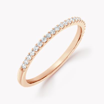 Brilliant Cut Diamond Half Eternity Ring 0.20ct in 18ct Rose Gold