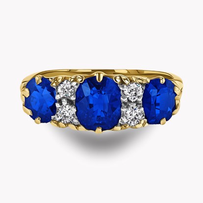 Victorian Sapphire & Diamond Seven Stone Ring