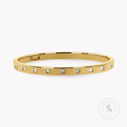Inverted Princess Cut Diamond RockChic Bangle 0.80ct in 18ct Yellow Gold