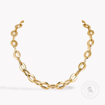 Valkyrie 0.066ct Diamond Oval Chain Link Small Necklace