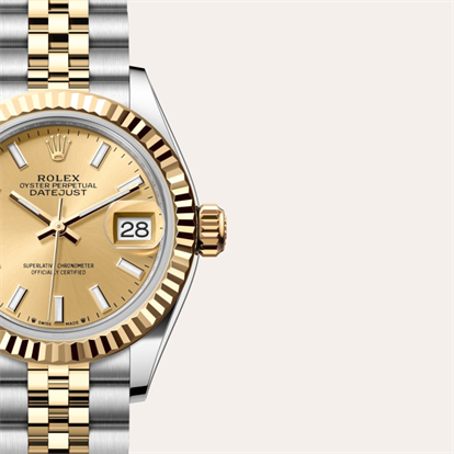 Lady-Datejust, Oyster, 28 mm, Oystersteel and yellow gold watch