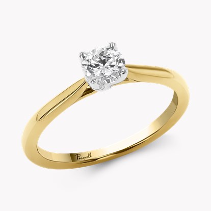 Gaia 0.40ct Brilliant Cut Diamond Ring in 18ct Yellow Gold and Platinum