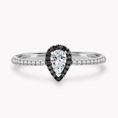Skinny B Pear Shaped Diamond Ring 0.33ct in White Gold