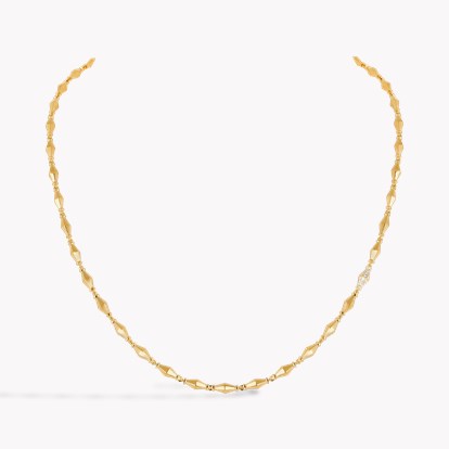 Cleopatra 0.188ct Diamond Gold Link 45cm Mini Necklace