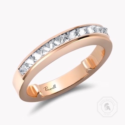 RockChic 0.56ct Diamond Domed Half Eternity Ring