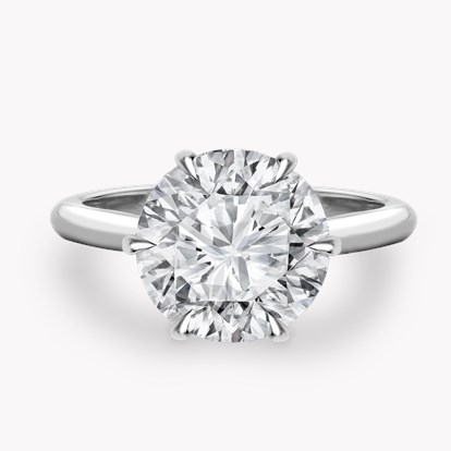 Classic Six-Claw 4.08ct Brilliant Cut Diamond Ring