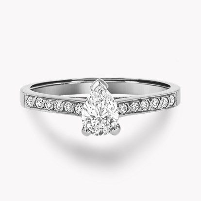 Pear Shaped 0.46ct Diamond Ring