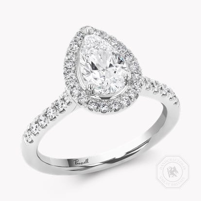 Pear Shaped Diamond Cluster Ring