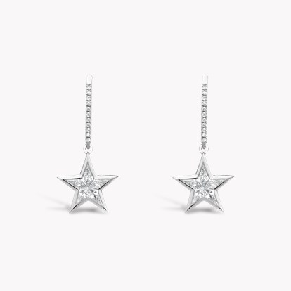 RockStar Diamond Drop Earrings 0.75ct in White Gold
