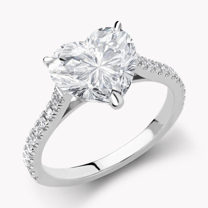 Aurora 3.11ct Heartshape Diamond Solitaire Ring in Platinum