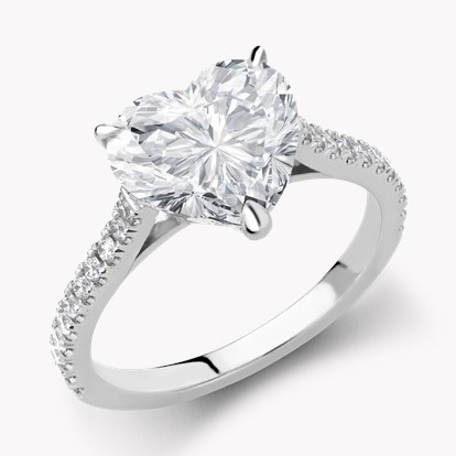 Heart Shaped Diamond Ring 3.22ct in Platinum