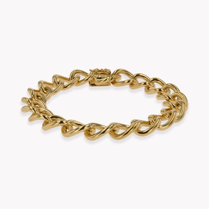 Contemporary Gold Curb Link Bracelet