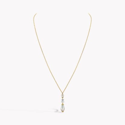 Natural Pearl and 1.00ct Diamond Drop Pendant