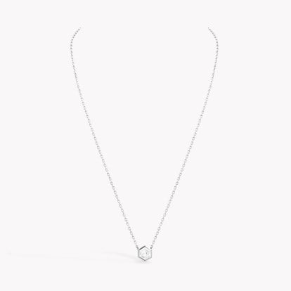 Honeycomb Diamond Solitare Pendant