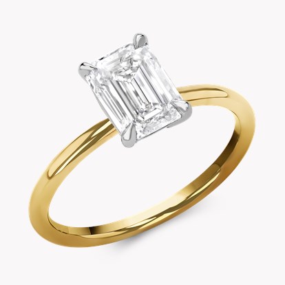 Gaia 1.00ct Diamond Solitaire Ring in 18ct Yellow Gold and Platinum