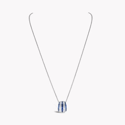 Manhattan 0.98ct Five Row Sapphire and Diamond Pendant