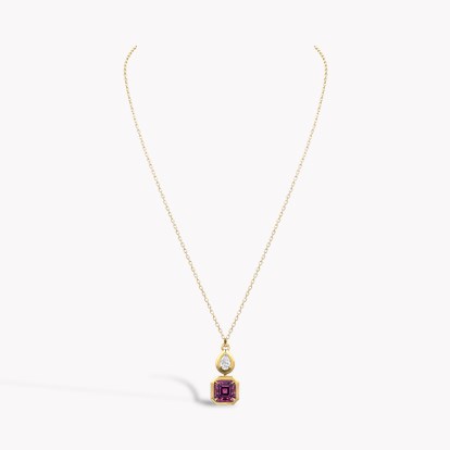 Skimming Stone 2.75ct Kitulo Garnet and Diamond Pendant