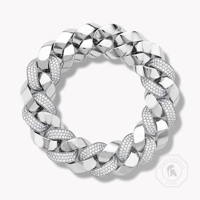 Cuba Diamond Bracelet 6.403ct in 18ct White Gold