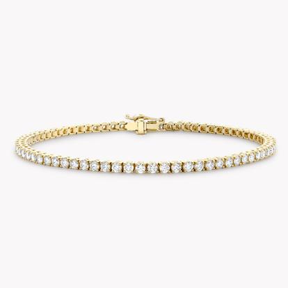 Brilliant Cut Diamond Line Bracelet 2.98ct in 18ct Yellow Gold