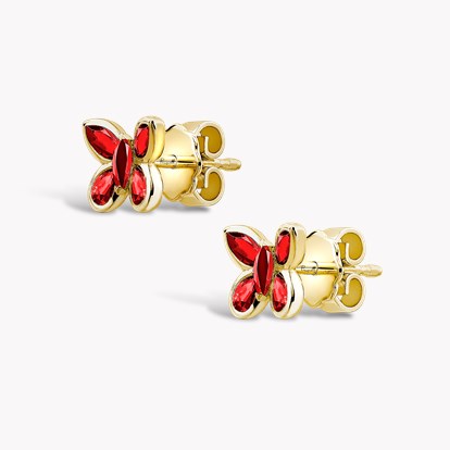 Butterfly Ruby Stud Earrings