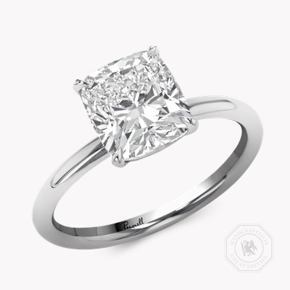 Cushion Cut 2.50ct Diamond Solitaire Ring in Platinum