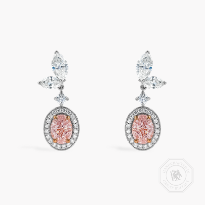 Masterpiece 2.08ct Pink Diamond Drop Earrings