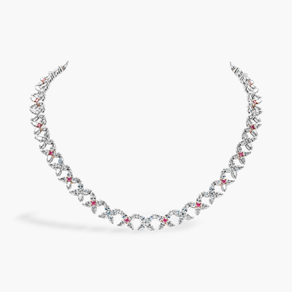 Masterpiece 24.97ct Fancy Pink Pearshape Diamond Necklace in Platinum