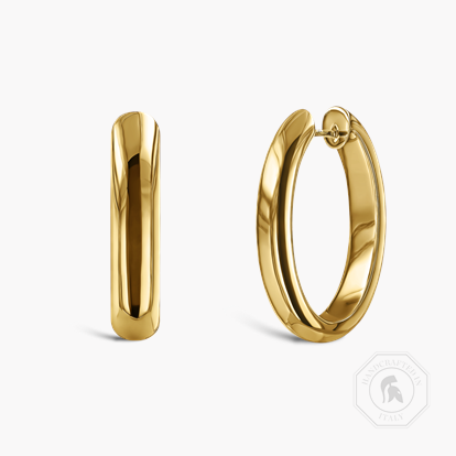 Yellow Gold Large Hoop Earrings