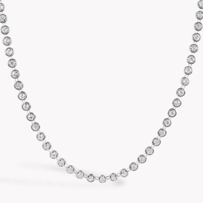 Art Deco Old Cut 8.00ct Diamond Long Necklace